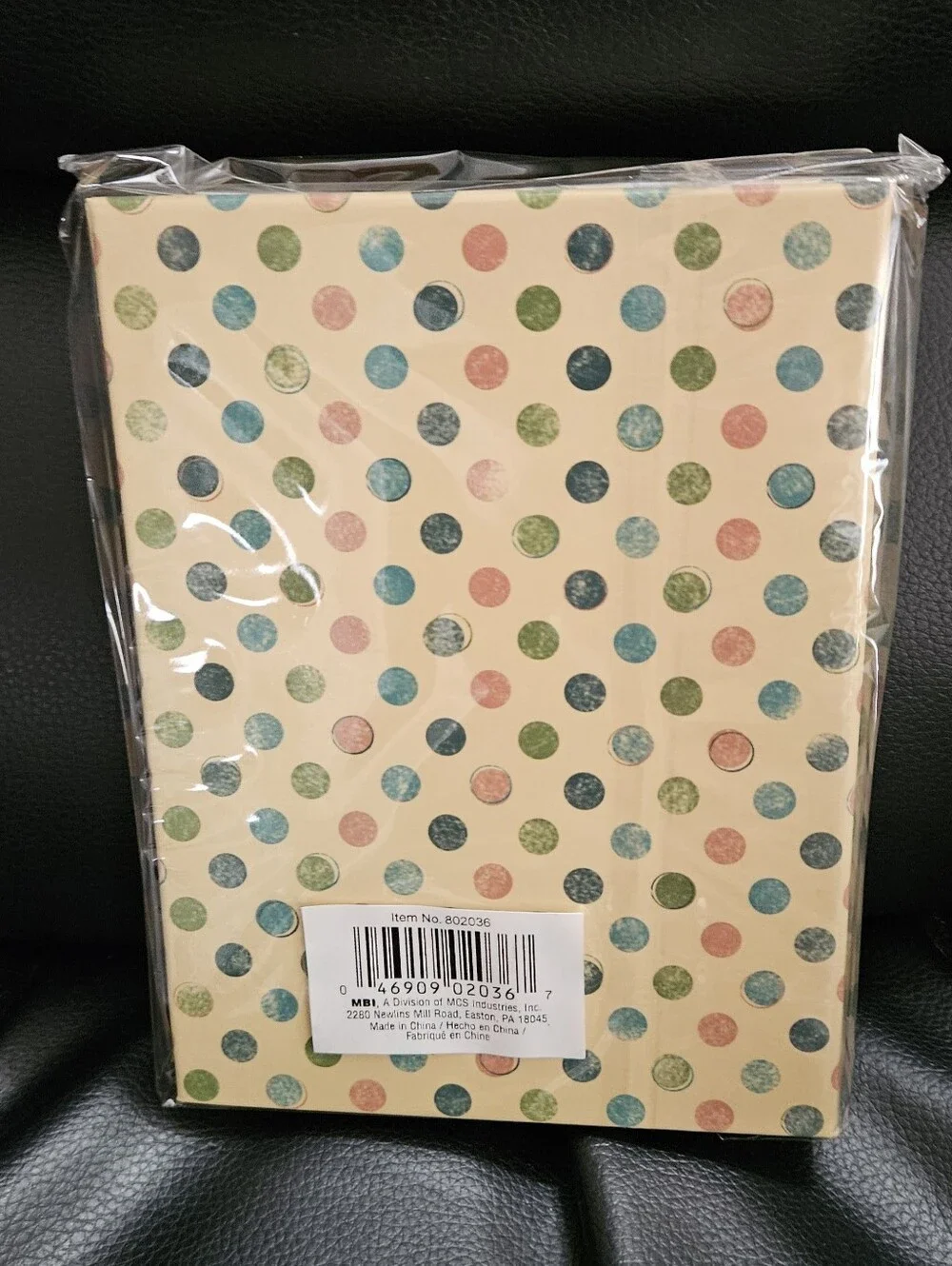 Polka Dot Mini Photo Album - Cream with Multicolor Dots